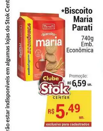 Stok Center Biscoito Maria Parati 740g oferta