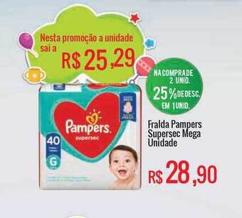 Mart Minas Fralda Pampers Supersec Mega oferta