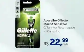 Aparelho Gillette Mach3 Sensitive