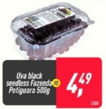 Frangolândia Uva Black Seedless Fazenda Potiguara 500g oferta