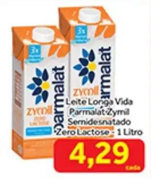 Shibata Supermercados Leite Longa Vida Parmalat Zymil Semidesnatado Zero Lactose- 1 Litro oferta