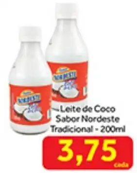 Shibata Supermercados Leite de Coco Sabor Nordeste Tradicional-200ml oferta