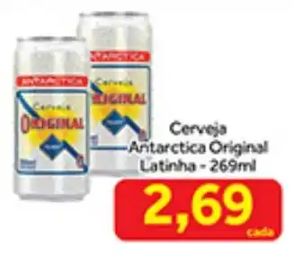 Shibata Supermercados Cerveja -Antarctica Original Latinha-269ml oferta