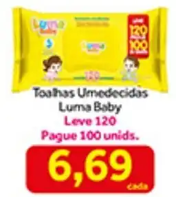Shibata Supermercados Toalhas Umedecidas Luma Baby oferta