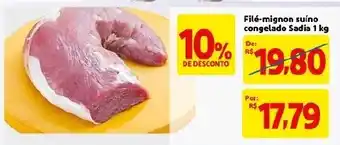 Mercado Extra File Mignon Suino congelada Sadia 1kg oferta