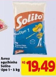 Mercado Extra Arroz Agulhinha Solito tipo 1 5kg oferta