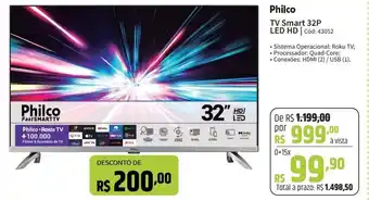 Deltasul Philco TV Smart 32P LED HD Cód: 43052 oferta