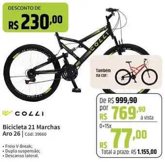 Deltasul COLLI Bicicleta 21 Marchas Aro 26 Cód: 39660 1 oferta