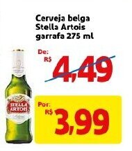 Mercado Extra Cerveja Belga Stella Artois garrafa 275ml oferta
