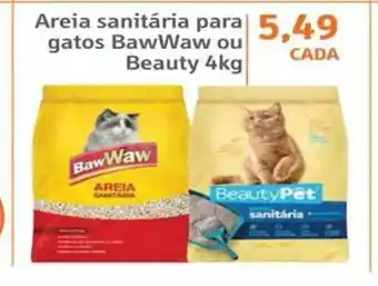 Areia Sanitária Para Gatos Bawwaw Ou Beauty 4kg