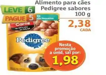 Alimento Para Cães Pedigree Sabores Leve 6 Pague 5 100g