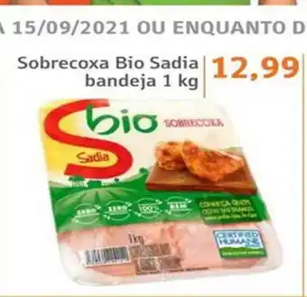 Sonda Sobrecoxa Bio Sadia Bandeja 1kg oferta
