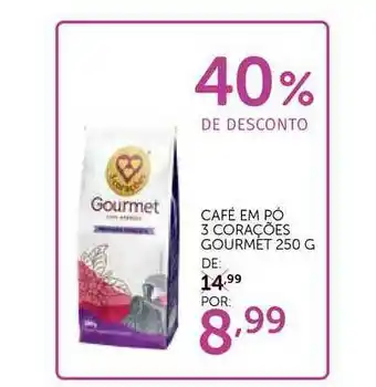 Super Nosso Café Em Pó 3 Corações Gourmet 40% De Desconto 250g oferta
