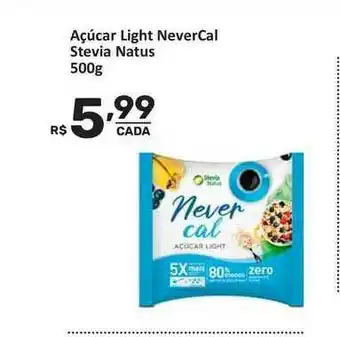 Açúcar Light Nevercal Stevia Natus 500g