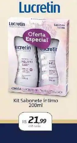 Drogal Kit Sabonete Lintima Lucretin 200ml oferta