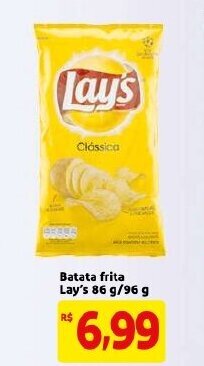 Mercado Extra Batata frita lay's 86g/96g oferta