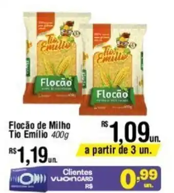 Fort Atacadista Flocão de Milho Tio Emílio 400g oferta