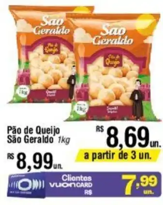 Fort Atacadista Pão de Queijo São Geraldo 1kg oferta