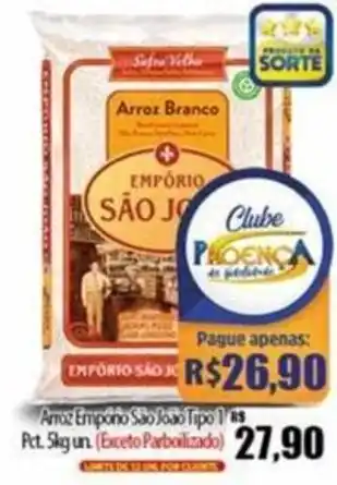 Proença Supermercados Arroz Emporio São João tipo 1 pct 5kg oferta
