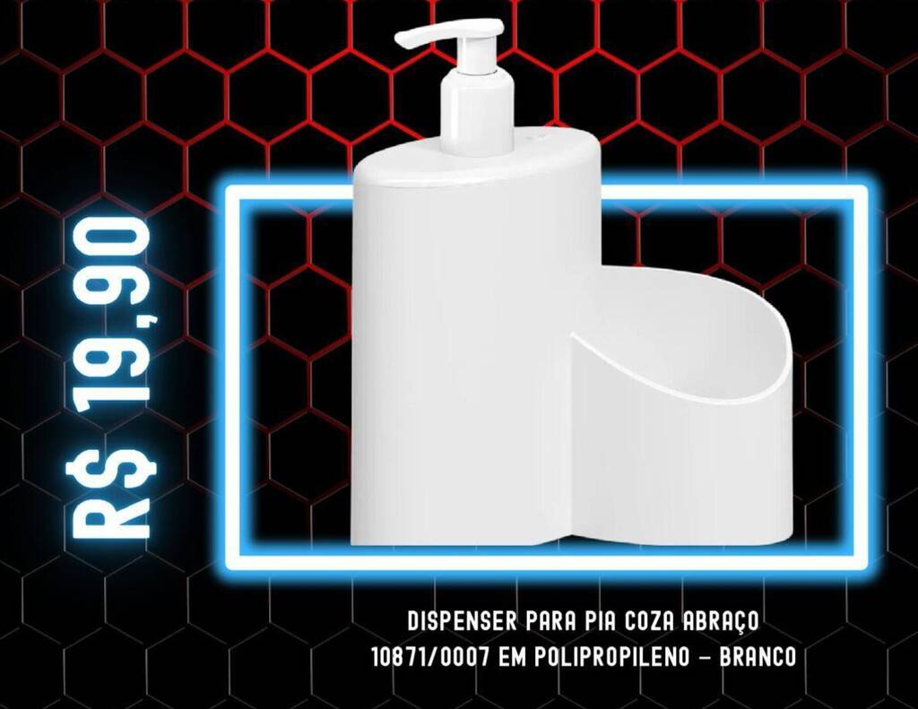 Extra Supermercado DISPENSER PARA PIA COZA ABRAÇO 10871/0007 EM POLIPROPILENO - BRANCO oferta