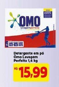 Mercado Extra Detergente em Po Omo Lavagem Perfeita 1.6kg oferta