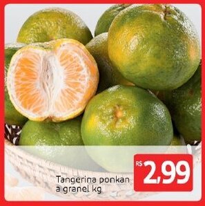 Extra Hiper Tangerina Ponkan a granel 1kg oferta