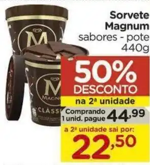 Carrefour Sorvete Magnum sabores - pote 440g oferta