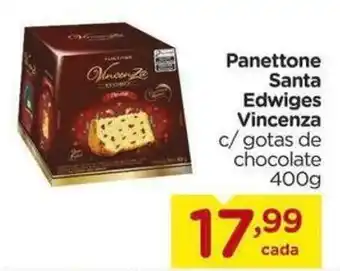 Panettone Santa Edwiges Vincenza c/ gotas de chocolate 400g
