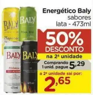 Energético Baly sabores lata - 473ml