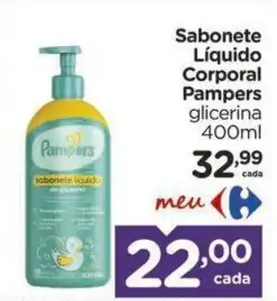 Carrefour Sabonete Líquido Corporal Pampers glicerina 400ML oferta