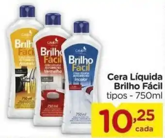 Carrefour Cera Líquida Brilho Fácil tipos - 750ml oferta