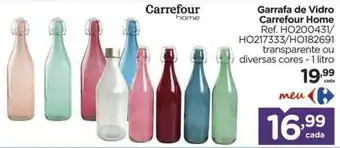 Carrefour Garrafa de Vidro Carrefour Home 1 litro oferta