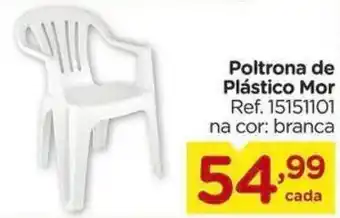 Carrefour Poltrona de Plástico Mor Ref. 15151101 na cor: branca oferta