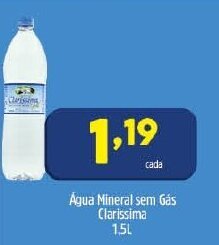 Arena Atacado Agua Mineral sem Gas Clarissima 1.5L oferta