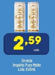Arena Atacado Cerveja Imperio Puro Malte lata 350ml oferta