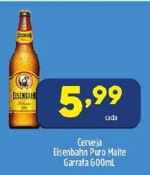 Arena Atacado Cerveja Eisenbahn Puro Malte Garrafa 600ml oferta
