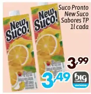 Supermercados Big Compra Suco Pronto New Suco Sabores TP 1l cada oferta