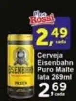 Rossi Supermercado Cerveja Eisenbahn Puro Malte lata 269ml oferta