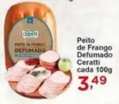 Rossi Supermercado Peito de Frango Defumado Ceratti cada 100g oferta