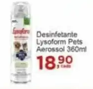 Rossi Supermercado Desinfetante Lysoform Pets Aerossol 360ml oferta