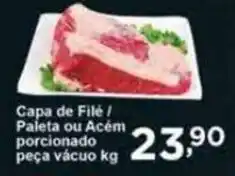 Rossi Supermercado Capa de Filé / Paleta ou Acém porcionado peça vácuo kg oferta