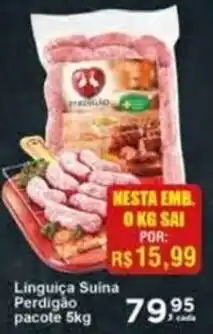 Rossi Supermercado Linguiça Suina Perdigão pacote 5kg oferta