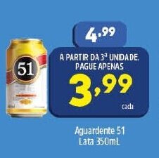 Arena Atacado Aguardente 51 Lata 350ml oferta