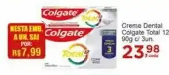 Rossi Supermercado Creme Dental Colgate Total 12 90g c/ 3un. oferta