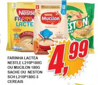 Vianense Supermercados FARINHA LACTEA NESTLE L210P180G OU MUCILON 180G SACHE OU NESTON SCH L210P180G 3 CEREAIS oferta