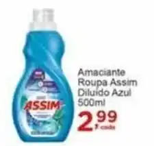Rossi Supermercado Amaciante Roupa Assim Diluido Azul 500ml oferta