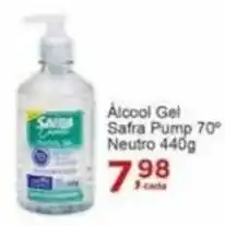Rossi Supermercado Álcool Gel Safra Pump 70° Neutro 440g oferta