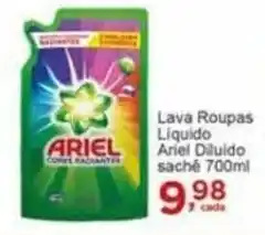 Rossi Supermercado Lava Roupas Liquido Ariel Diluido saché 700ml oferta