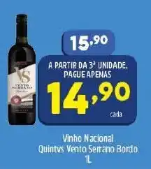 Arena Atacado Vinho Nacional Quintus Vento Serrano Bordo 1L oferta