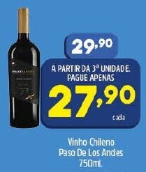 Vinho Chileno Paso de Los Andres 750ml